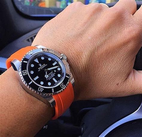 orange strap rolex|rubber straps for rolex watches.